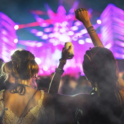 Creamfields Dancing | Party crowd enjoying live music at a Liverpool nightlife event.